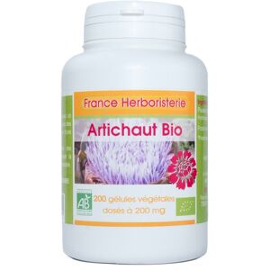 France Herboristerie 200 gelules ARTICHAUT BIO AB dosees a 200 mg.