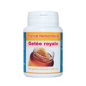 France Herboristerie GELULES GELEE ROYALE pure 100 gelules dosees a 200 mg.