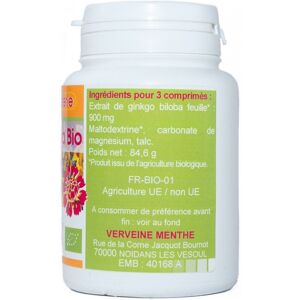 France Herboristerie GINKGO-BILOBA BIO AB 120 comprimes doses a 300 mg en comprimes.