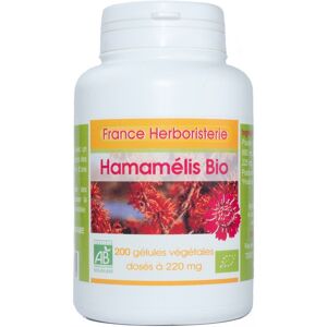 France Herboristerie 200 gelules HAMAMELIS BIO AB dosees a 220 mg.