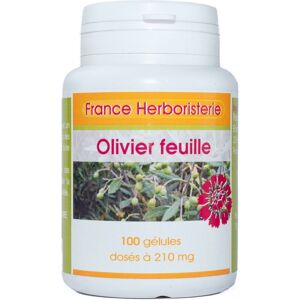 France Herboristerie GELULES OLIVIER feuille 100 gelules dosees a 210 mg