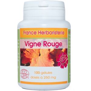 France Herboristerie GELULES VIGNE ROUGE BIO feuille 100 gelules dosees a 250 mg.