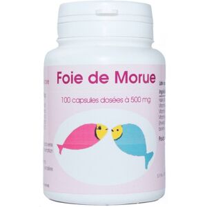 France Herboristerie HUILE FOIE DE MORUE 100 capsules dosées à 500mg