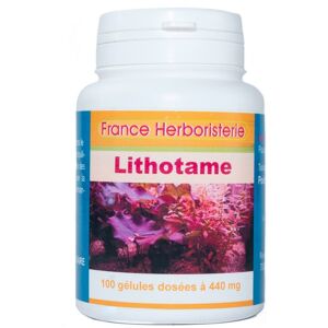 France Herboristerie GELULES LITHOTAME 100 gélules dosées à 440 mg poudre pure.