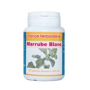 France Herboristerie GELULES MARRUBE BLANC 100 gélules dosées a 200 mg.