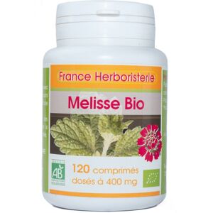 France Herboristerie MELISSE BIO AB 120 comprimés dosés à 400 mg en comprimés.