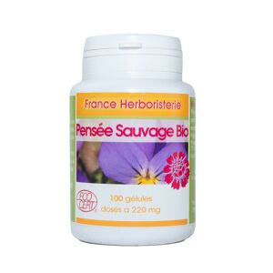 France Herboristerie GELULES PENSEE SAUVAGE BIO 100 gélules dosées à 220 mg poudre pure.