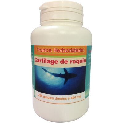 France Herboristerie GELULES CARTILAGE DE REQUIN 200 gélules dosées à 400 mg - Publicité France Herboristerie GELULES CARTILAGE DE REQUIN 200 gélules dosées à 400 mg - Publicité