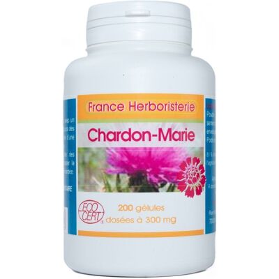 France Herboristerie GELULES CHARDON MARIE 200 gélules dosées à 300 mg. Publicité France Herboristerie GELULES CHARDON MARIE 200 gélules dosées à 300 mg. Publicité