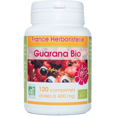 France Herboristerie GUARANA BIO AB dosés à 400 mg en comprimés. Publicité France Herboristerie GUARANA BIO AB dosés à 400 mg en comprimés. Publicité