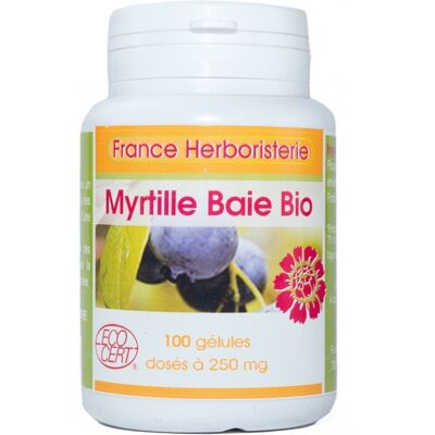 France Herboristerie GELULES MYRTILLE BAIE 100 gélules dosées à 280 mg poudre pure. Publicité France Herboristerie GELULES MYRTILLE BAIE 100 gélules dosées à 280 mg poudre pure. Publicité