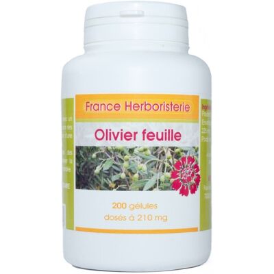France Herboristerie Capsules Feuille d'Olivier - 210 mg - 200 Capsules - Publicité France Herboristerie Capsules Feuille d'Olivier - 210 mg - 200 Capsules - Publicité