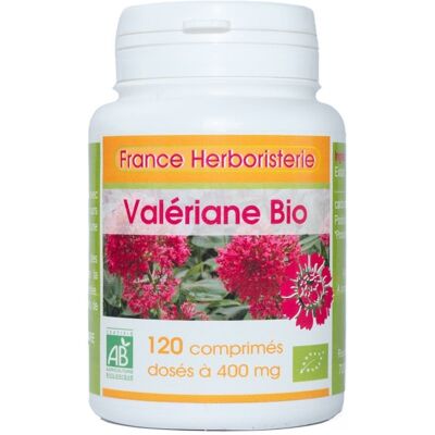 France Herboristerie VALERIANE BIO AB dosés à 400 mg en comprimés. Publicité France Herboristerie VALERIANE BIO AB dosés à 400 mg en comprimés. Publicité