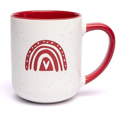 France Herboristerie Tasse Coeur Arc-en-Ciel - 400ml - Publicité France Herboristerie Tasse Coeur Arc-en-Ciel - 400ml - Publicité