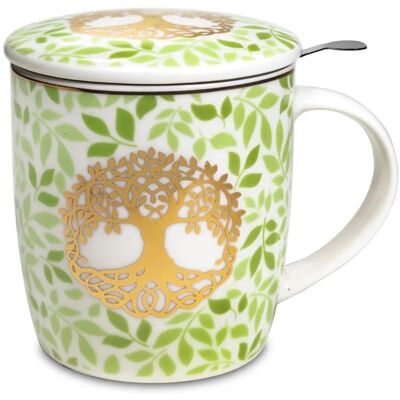 France Herboristerie Tasse à tisane avec infuseur - Arbre de Vie - Publicité France Herboristerie Tasse à tisane avec infuseur - Arbre de Vie - Publicité