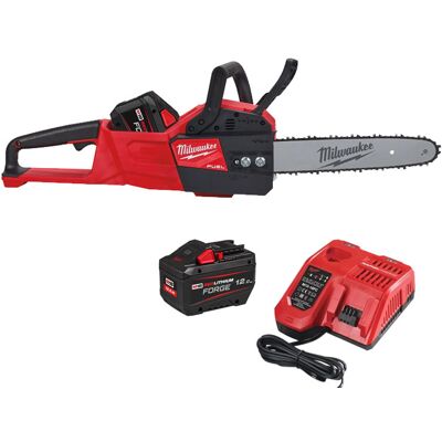 MILWAUKEE Tronçonneuse 30 cm 18V 12Ah FUEL M18 FCHSC-122 - 4933499219 - Publicité MILWAUKEE Tronçonneuse 30 cm 18V 12Ah FUEL M18 FCHSC-122 - 4933499219 - Publicité