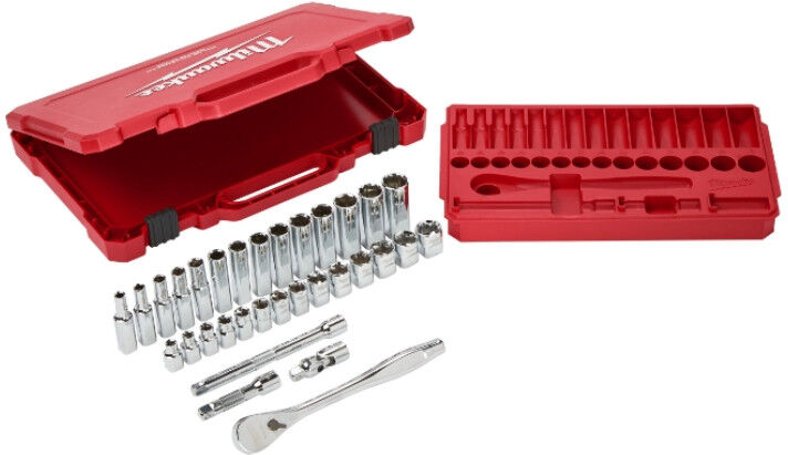 MILWAUKEE Set de douilles et clés à cliquet 3/8 32 pcs - 4932464945