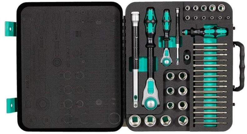 WERA Coffret de 2 Cliquets + 21 Douilles + 16 Embouts + 4 Acc. - 05160785001
