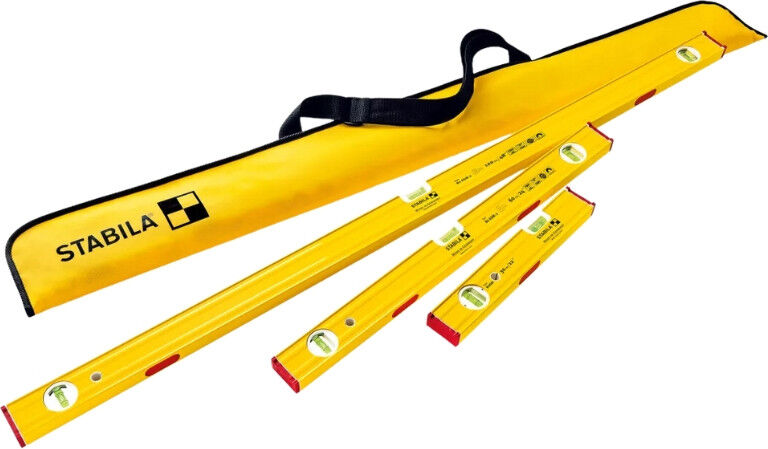 STABILA Set de 3 niveaux à bulle PRO 80 ASM avec housse - 19716