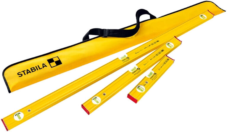 STABILA Set de 3 niveaux à bulle PRO 80 AS avec housse - 19714