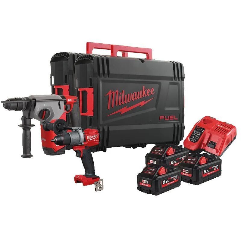 MILWAUKEE Pack 18V perc. M18 FPD2 + perfo FHX : M18 FPP2A-553X - 4933479431