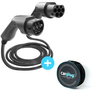CARPLUG Câble de recharge Noir - Type 2 - Type 2 - 7m - 22kW (3 phases 32A) - T2 T2 + Housse - Publicité CARPLUG Câble de recharge Noir - Type 2 - Type 2 - 7m - 22kW (3 phases 32A) - T2 T2 + Housse - Publicité