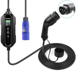 Carplug chargeur mobile Helectron C232 - 5m - 10 à 32A - 7,4kW – Type 2 – Prise CEE 32A - Publicité
