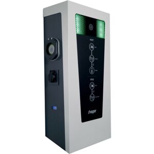 Borne de recharge publique HAGER double Witty Park type 2 et type E idéale pour un parking d'entreprise ou parking communal La borne de recharge double Hager witty park - Type 2 et type E - 2x 22kW et 2x 3,7kW est idéale pour les parkings d'entreprises intérieur ou extérieur(IP54) ou les parking pu image