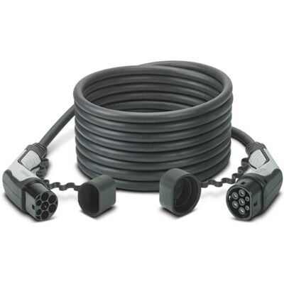 PHOENIX CONTACT Câble de recharge - Type2 - Type2 - 7m - 22kW (triphasé 32A) + Sac - Publicité PHOENIX CONTACT Câble de recharge - Type2 - Type2 - 7m - 22kW (triphasé 32A) + Sac - Publicité