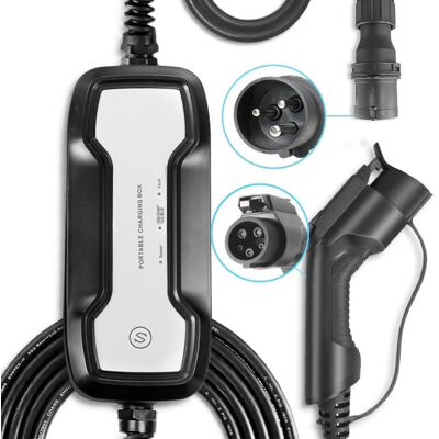 BESEN Chargeur portable - Type1 - réglable 10A / 16A - Câble 6m - Prise CEE 16A - PCD020T1 - Publicité BESEN Chargeur portable - Type1 - réglable 10A / 16A - Câble 6m - Prise CEE 16A - PCD020T1 - Publicité