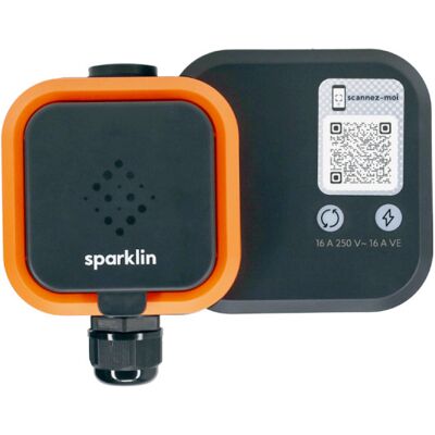 SPARKLIN - Prise connectée renforcée 16A - 3,7kW - wifi - 4G - Publicité SPARKLIN - Prise connectée renforcée 16A - 3,7kW - wifi - 4G - Publicité