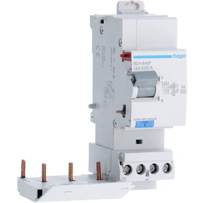 HAGER - BDH440F - 40A - 3P+N - RCD - Publicité HAGER - BDH440F - 40A - 3P+N - RCD - Publicité