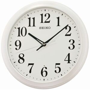 Pendule murale Seiko plastique blanc 33 cm- MATY