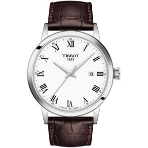 Montre Tissot homme acier bracelet cuir brun- MATY