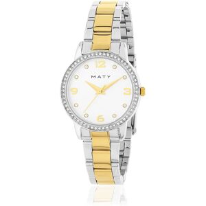 Montre femme acier bicolore jaune- MATY