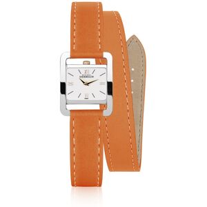 Montre HERBELIN 5Ã¨me Avenue femme acier bracelet cuir orange- MATY