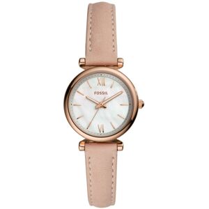 Montre FOSSIL femme acier dorÃ© rose bracelet cuir rose- MATY