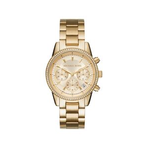 Montre MICHAEL KORS femme chronographe bracelet acier dorÃ© jaune- MATY