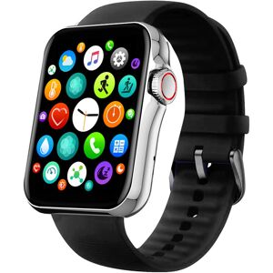 Montre SMARTY 2.0 new standing mixte connectÃ© mÃ©tal bracelet silicone noir- MATY