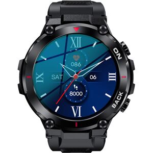 Montre SMARTY 2.0 pull up mixte connectÃ© mÃ©tal noir bracelet silicone noir- MATY