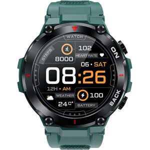 Montre SMARTY 2.0 pull up mixte connectÃ© mÃ©tal noir bracelet silicone vert- MATY