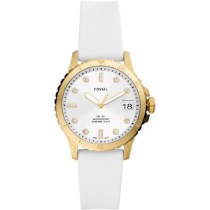 Montre FOSSIL FB-01 femme acier bracelet silicone blanc- MATY