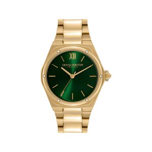 Montre OLIVIA BURTON hexa femme analogique, bracelet acier dorÃ© jaune- MATY