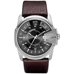 Montre Diesel homme acier bracelet cuir- MATY