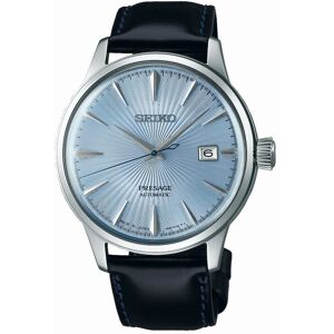 Montre Seiko Presage homme acier cuir noir- MATY