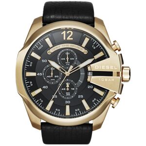 Montre Diesel homme acier dorÃ© jaune bracelet cuir- MATY