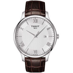 Montre Tissot homme acier cuir marron- MATY