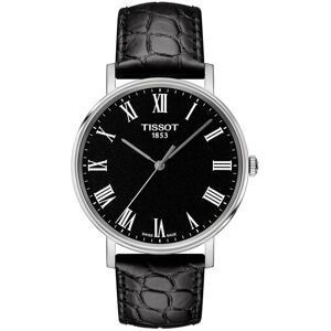 Montre Tissot homme acier cuir noir- MATY