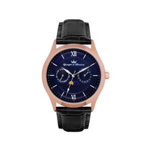 YONGER & BRESSON OUTLET -Montre Yonger et Bresson homme acier rose cuir