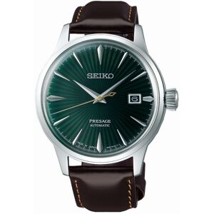 Montre Seiko Presage automatique acier cuir marron- MATY